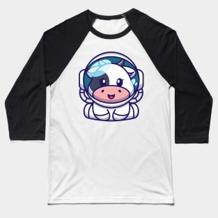 Cute baby cow wearing an astronaut suit, cartoon character Baseball T-Shirt